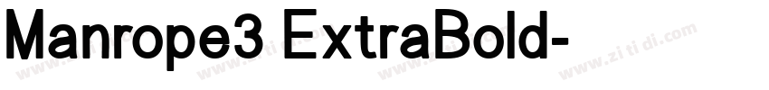 Manrope3 ExtraBold字体转换